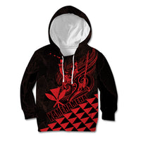 Personalized King Kamehameha Day Kid Hoodie Kakau Polynesian Pattern