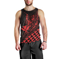 Personalized King Kamehameha Day Men Tank Top Kakau Polynesian Pattern