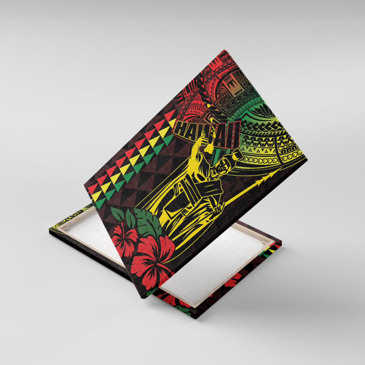 King Kamehameha Day Canvas Wall Art Hawaii Kakau Reggae