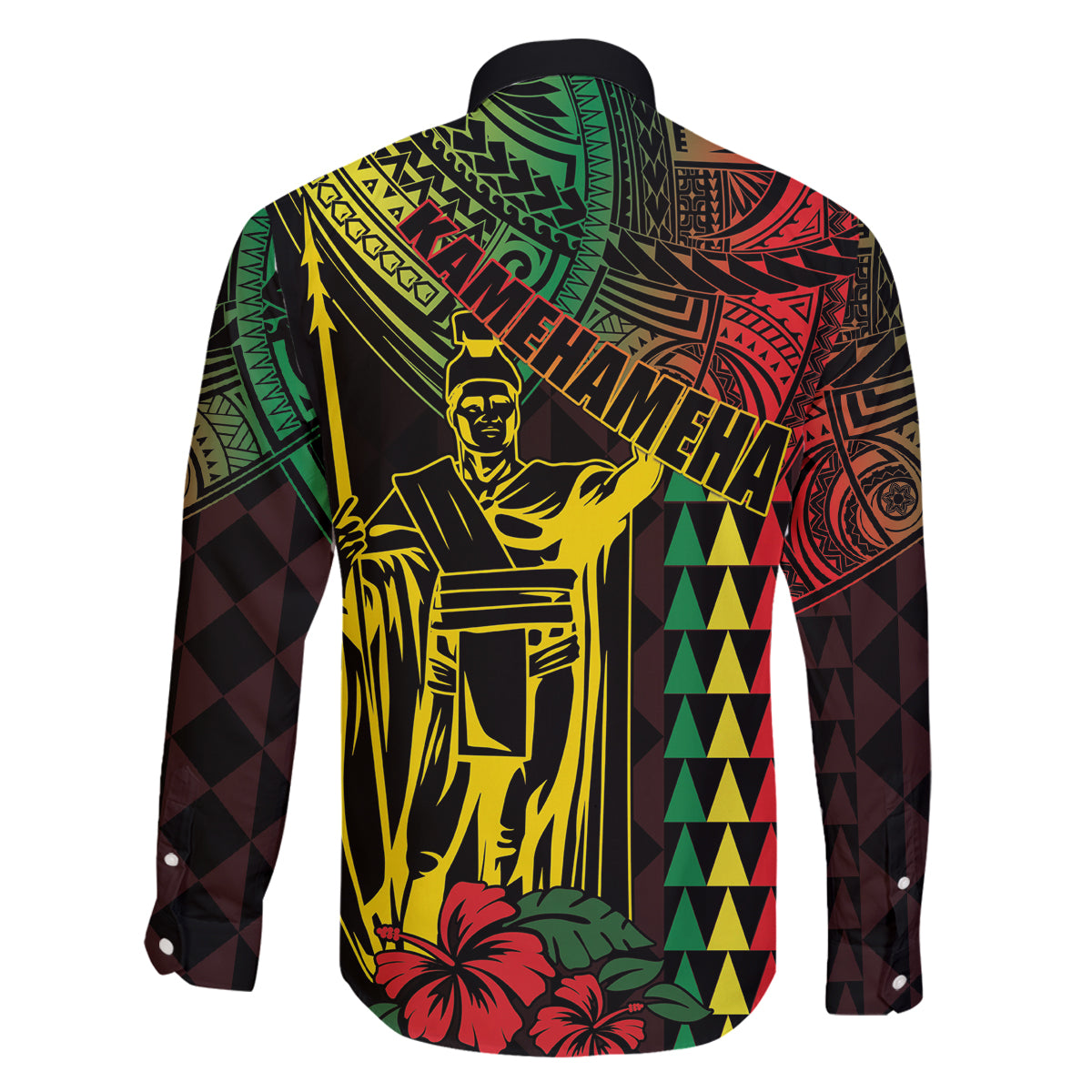 King Kamehameha Day Family Matching Mermaid Dress and Hawaiian Shirt Hawaii Kakau Reggae