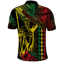 King Kamehameha Day Polo Shirt Hawaii Kakau Reggae