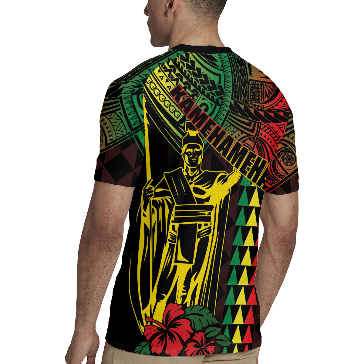 King Kamehameha Day Rugby Jersey Hawaii Kakau Reggae