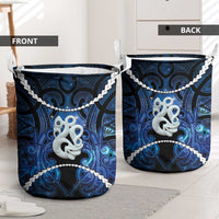 Maori Matariki Manaia Laundry Basket Maori Kowhaiwhai Pattern Galaxy
