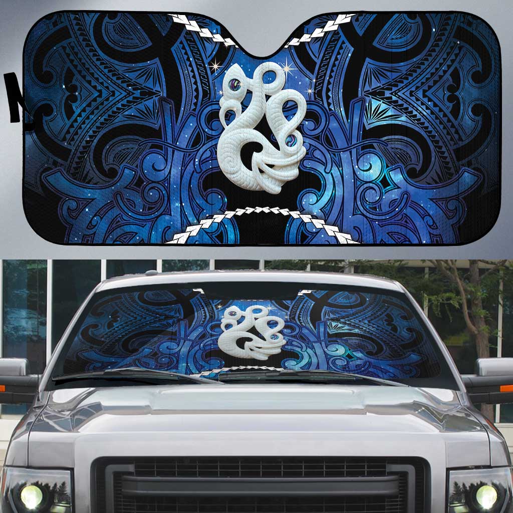 Maori Matariki Manaia Auto Sun Shade Maori Kowhaiwhai Pattern Galaxy