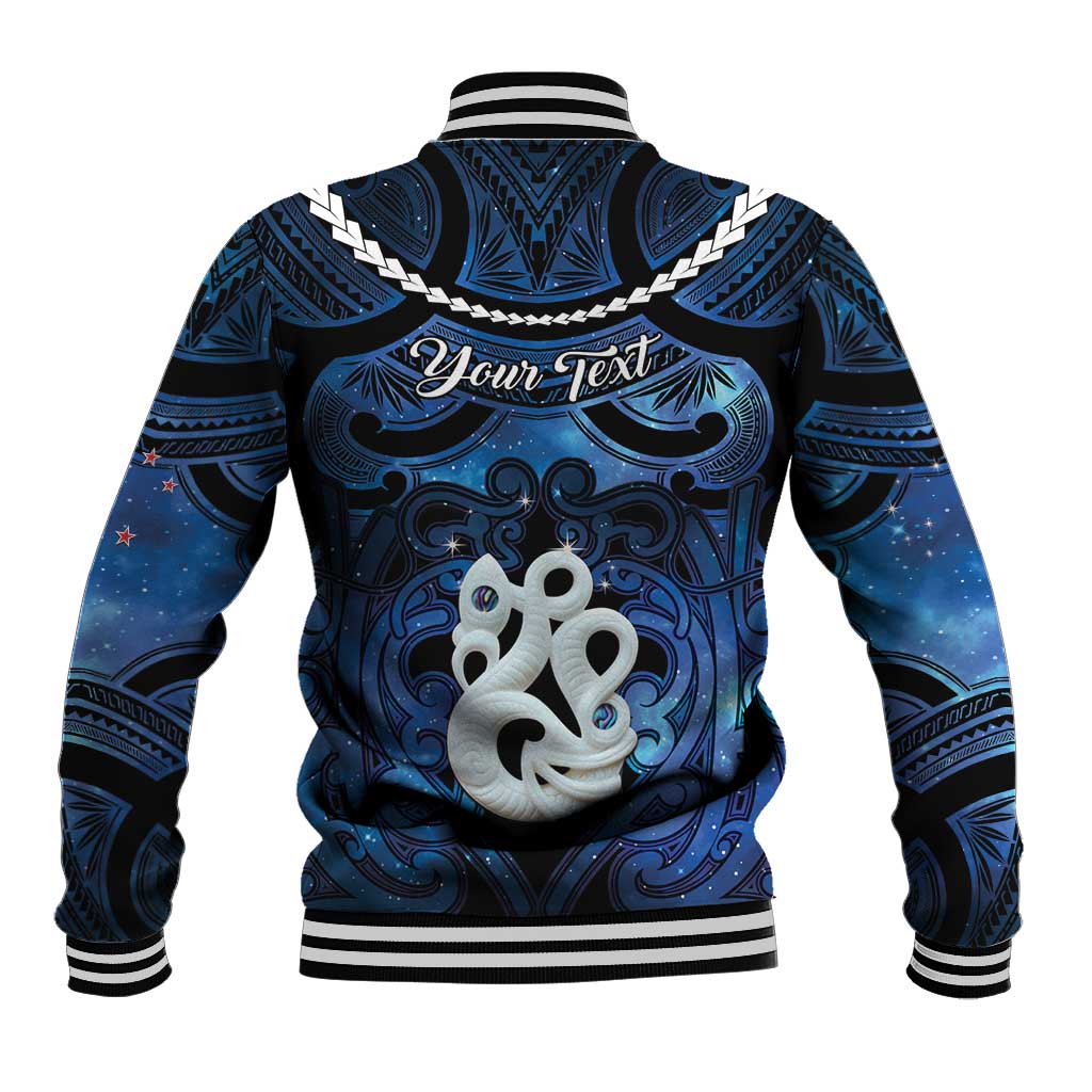 Personalized Maori Matariki Manaia Baseball Jacket Maori Kowhaiwhai Pattern Galaxy