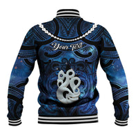 Personalized Maori Matariki Manaia Baseball Jacket Maori Kowhaiwhai Pattern Galaxy
