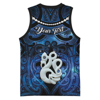 Personalized Maori Matariki Manaia Basketball Jersey Maori Kowhaiwhai Pattern Galaxy
