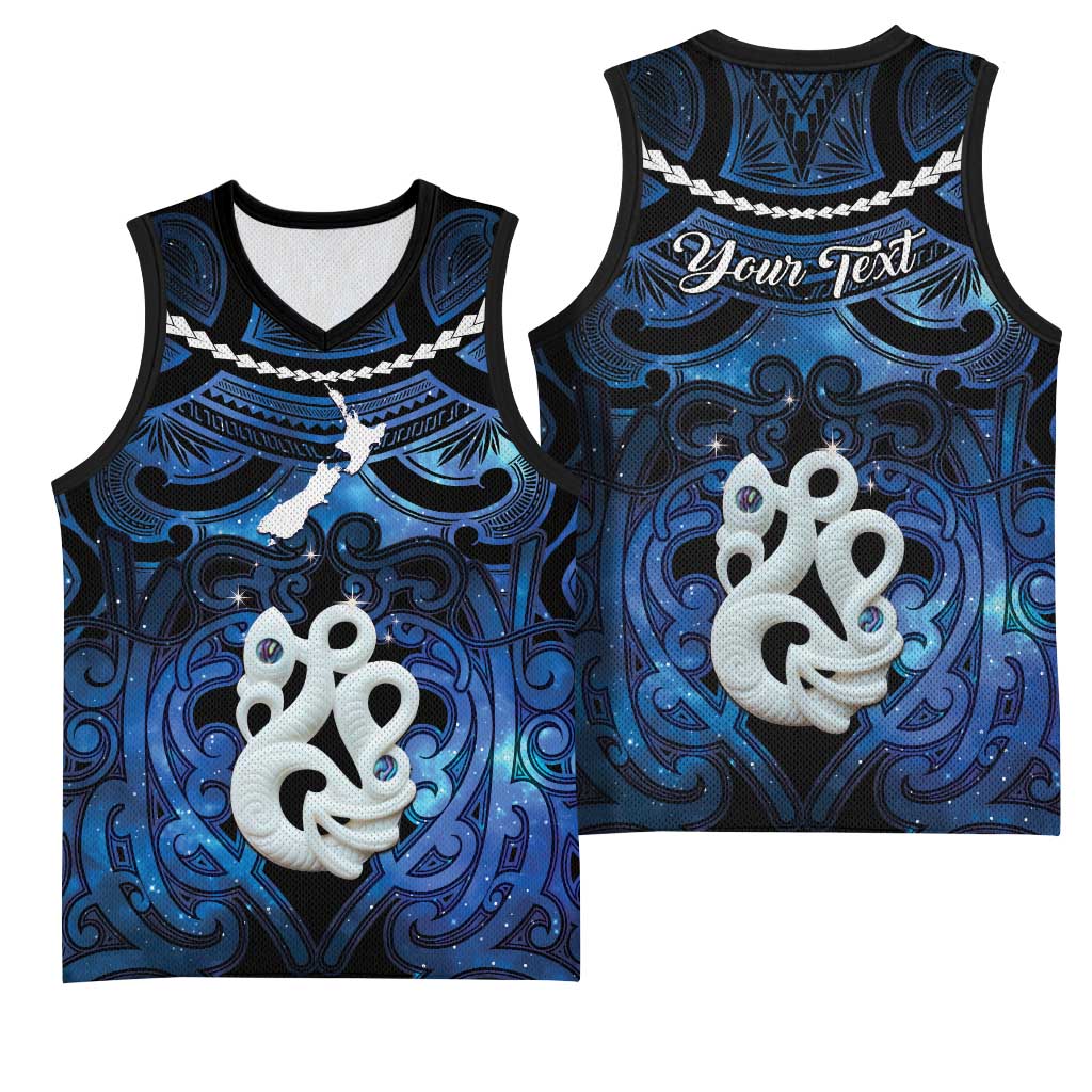 Personalized Maori Matariki Manaia Basketball Jersey Maori Kowhaiwhai Pattern Galaxy
