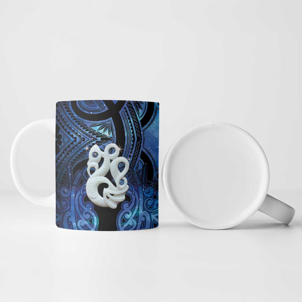 Personalized Maori Matariki Manaia Ceramic Mug Maori Kowhaiwhai Pattern Galaxy