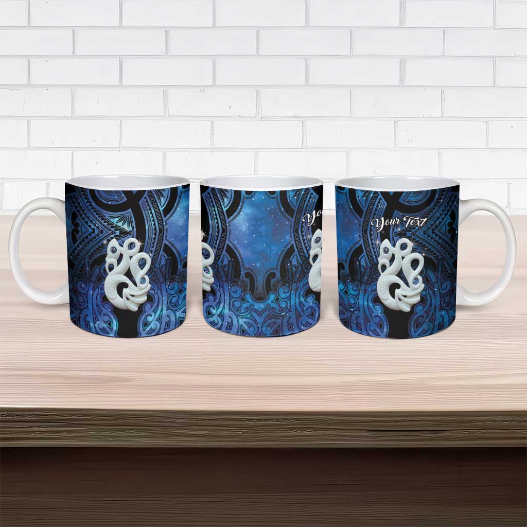 Personalized Maori Matariki Manaia Ceramic Mug Maori Kowhaiwhai Pattern Galaxy