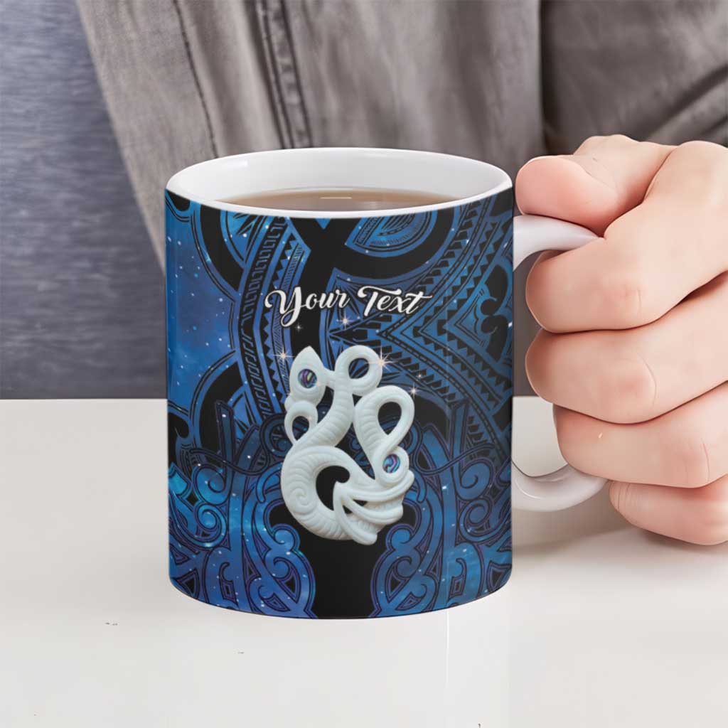 Personalized Maori Matariki Manaia Ceramic Mug Maori Kowhaiwhai Pattern Galaxy