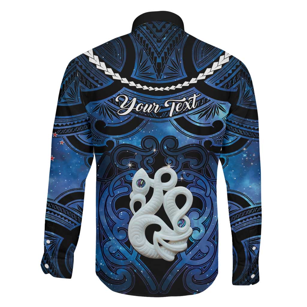 Personalized Maori Matariki Manaia Family Matching Off Shoulder Maxi Dress and Hawaiian Shirt Maori Kowhaiwhai Pattern Galaxy LT01 - Polynesian Pride