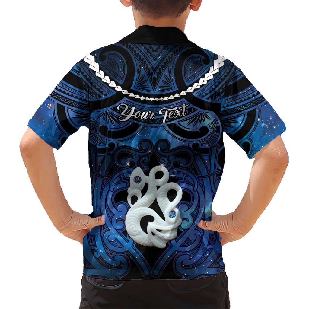 Personalized Maori Matariki Manaia Family Matching Summer Maxi Dress and Hawaiian Shirt Maori Kowhaiwhai Pattern Galaxy LT01 - Polynesian Pride