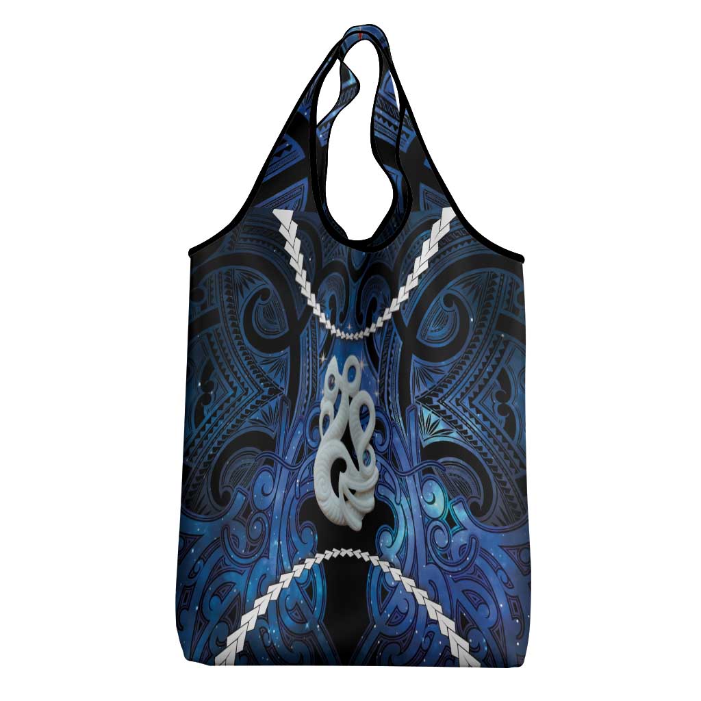 Maori Matariki Manaia Grocery Bag Maori Kowhaiwhai Pattern Galaxy