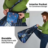 Maori Matariki Manaia Grocery Bag Maori Kowhaiwhai Pattern Galaxy