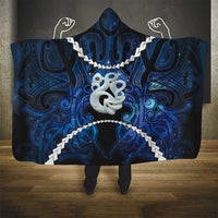 Maori Matariki Manaia Hooded Blanket Maori Kowhaiwhai Pattern Galaxy