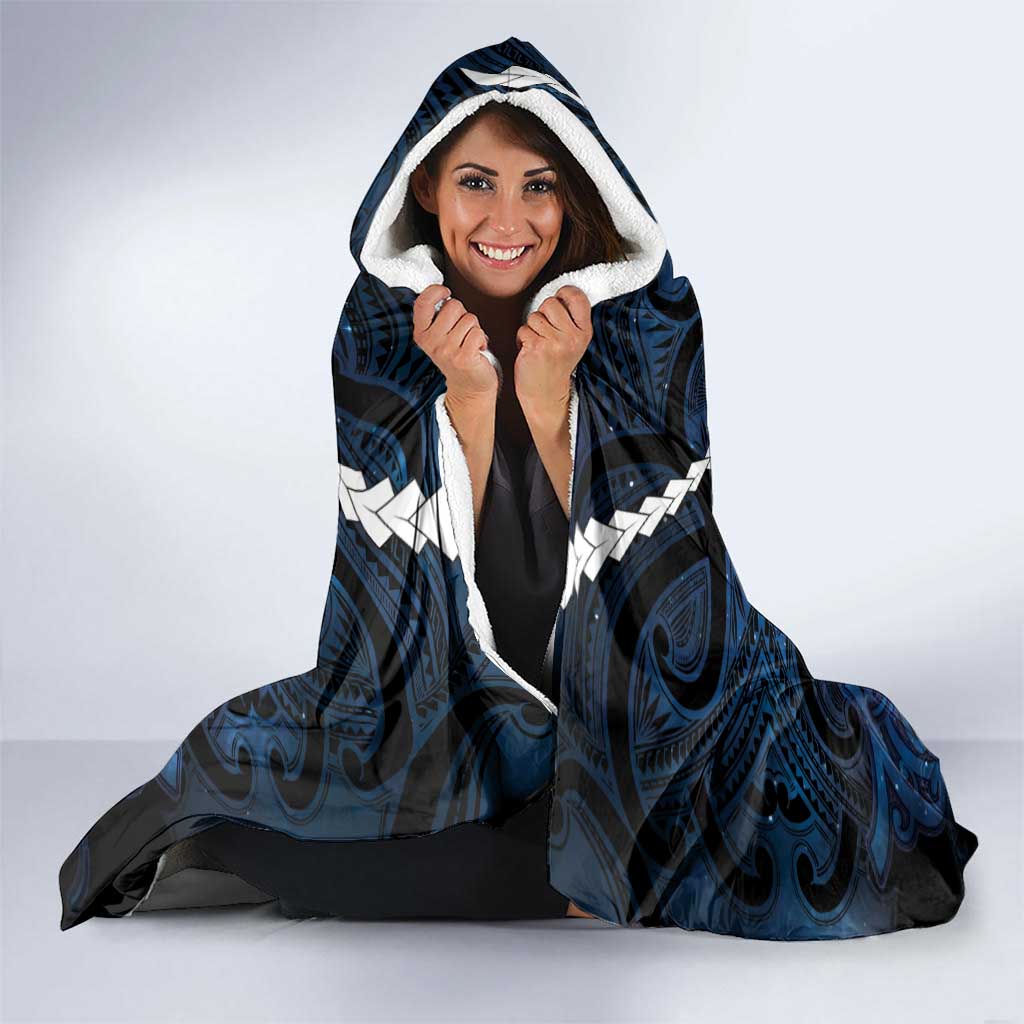 Maori Matariki Manaia Hooded Blanket Maori Kowhaiwhai Pattern Galaxy