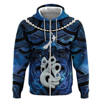 Personalized Maori Matariki Manaia Hoodie Maori Kowhaiwhai Pattern Galaxy