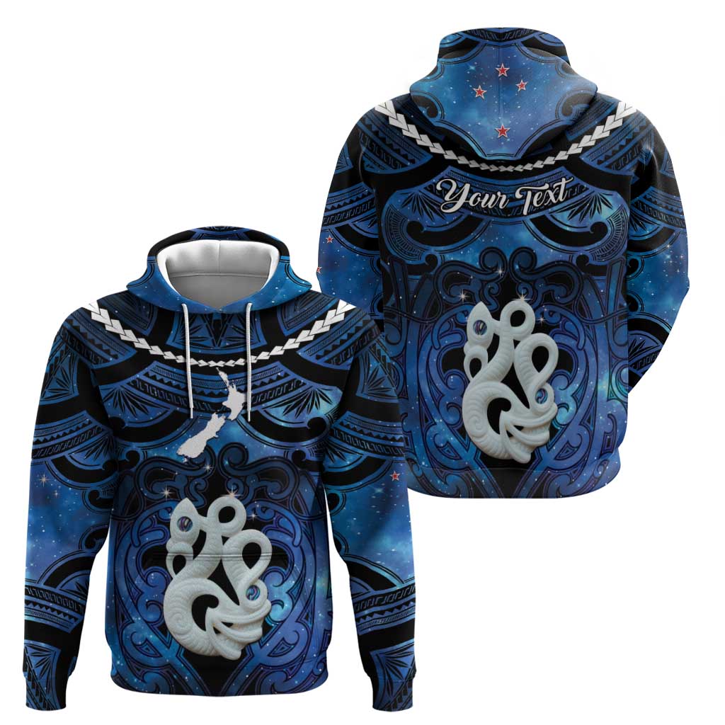 Personalized Maori Matariki Manaia Hoodie Maori Kowhaiwhai Pattern Galaxy