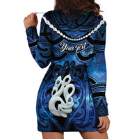 Personalized Maori Matariki Manaia Hoodie Dress Maori Kowhaiwhai Pattern Galaxy LT01 - Polynesian Pride