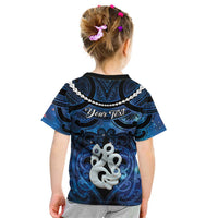 Personalized Maori Matariki Manaia Kid T Shirt Maori Kowhaiwhai Pattern Galaxy LT01 - Polynesian Pride