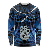 Personalized Maori Matariki Manaia Long Sleeve Shirt Maori Kowhaiwhai Pattern Galaxy