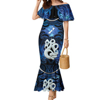 Personalized Maori Matariki Manaia Mermaid Dress Maori Kowhaiwhai Pattern Galaxy