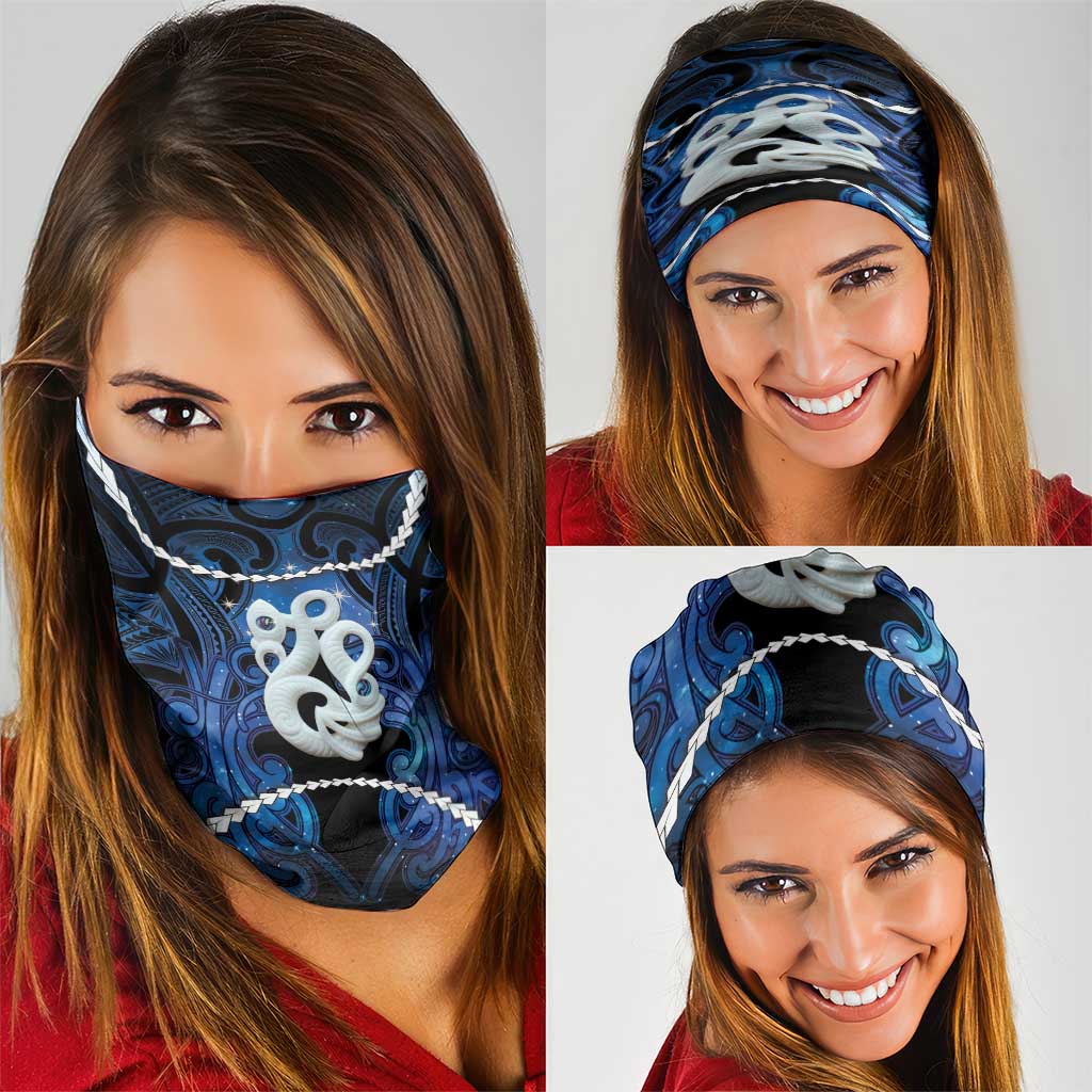 Maori Matariki Manaia Neck Gaiter Maori Kowhaiwhai Pattern Galaxy