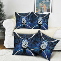 Maori Matariki Manaia Pillow Cover Maori Kowhaiwhai Pattern Galaxy