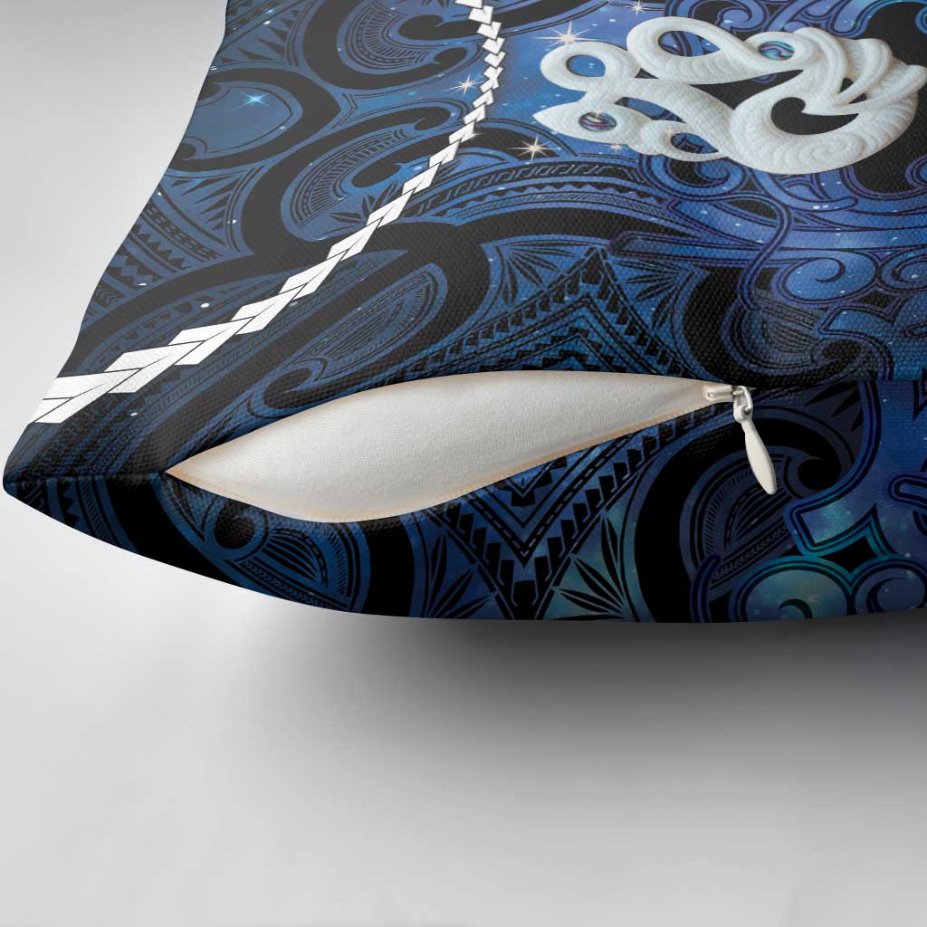 Maori Matariki Manaia Pillow Cover Maori Kowhaiwhai Pattern Galaxy