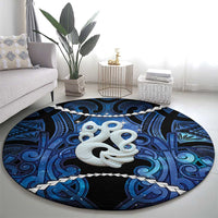 Maori Matariki Manaia Round Carpet Maori Kowhaiwhai Pattern Galaxy