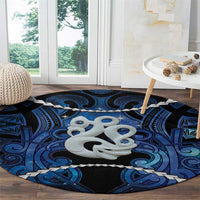 Maori Matariki Manaia Round Carpet Maori Kowhaiwhai Pattern Galaxy