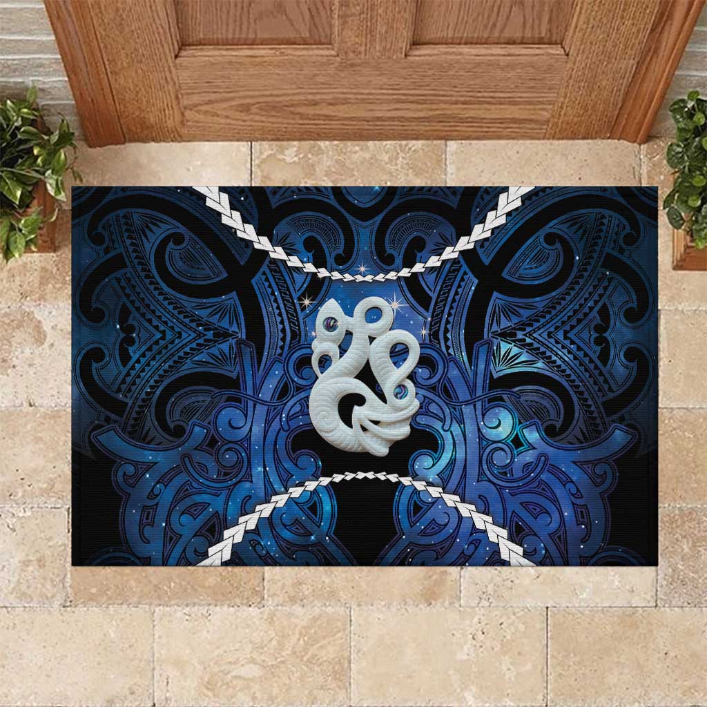 Maori Matariki Manaia Rubber Doormat Maori Kowhaiwhai Pattern Galaxy
