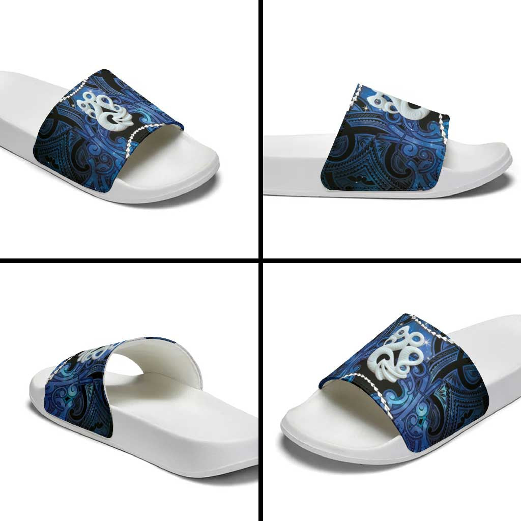 Maori Matariki Manaia Slide Sandals Maori Kowhaiwhai Pattern Galaxy LT01 - Polynesian Pride