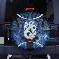 Maori Matariki Manaia Spare Tire Cover Maori Kowhaiwhai Pattern Galaxy LT01 No hole Blue - Polynesian Pride