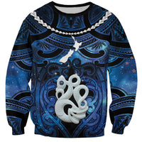Personalized Maori Matariki Manaia Sweatshirt Maori Kowhaiwhai Pattern Galaxy