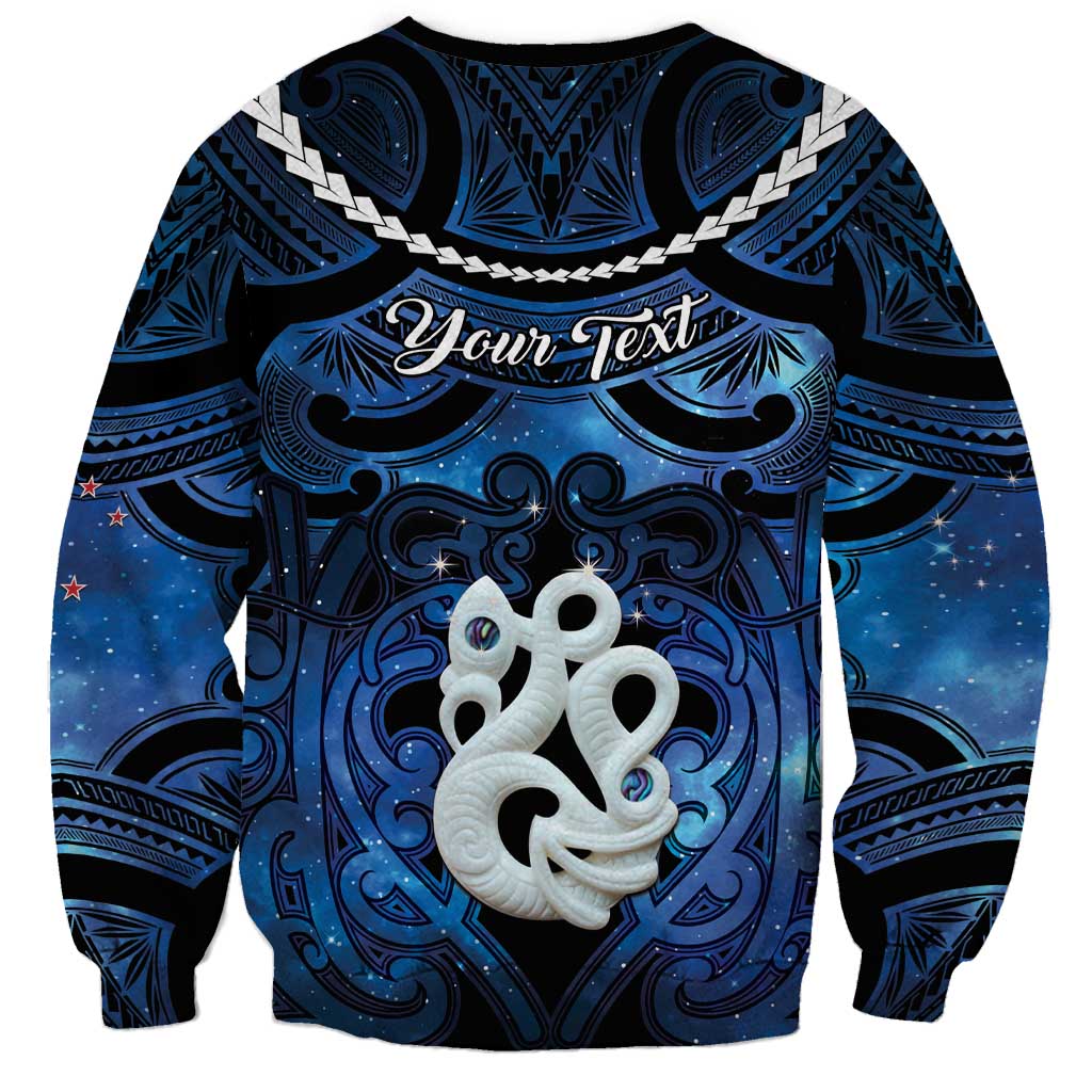 Personalized Maori Matariki Manaia Sweatshirt Maori Kowhaiwhai Pattern Galaxy