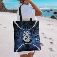 Maori Matariki Manaia Tote Bag Maori Kowhaiwhai Pattern Galaxy