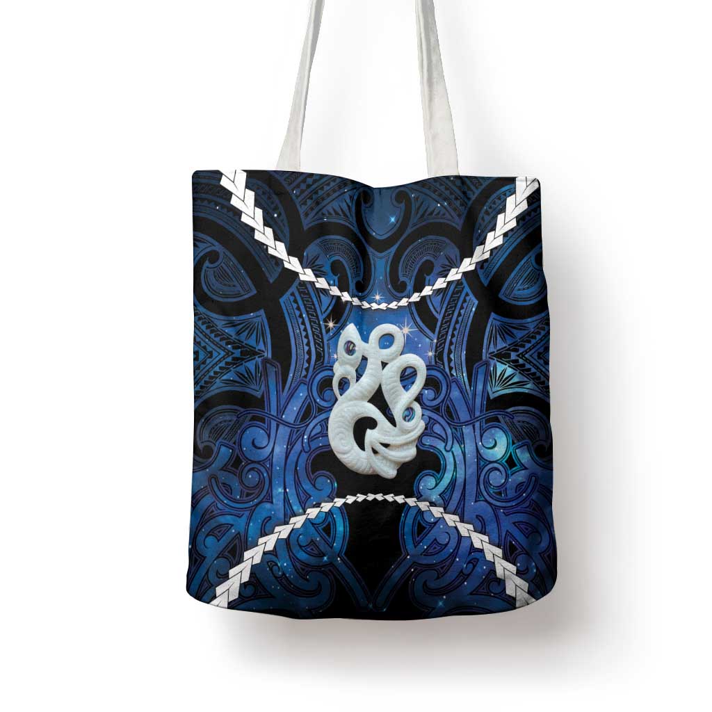 Maori Matariki Manaia Tote Bag Maori Kowhaiwhai Pattern Galaxy