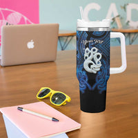 Personalized Maori Matariki Manaia Tumbler With Handle Maori Kowhaiwhai Pattern Galaxy LT01 - Polynesian Pride