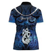 Personalized Maori Matariki Manaia Women Polo Shirt Maori Kowhaiwhai Pattern Galaxy LT01 - Polynesian Pride