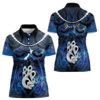 Personalized Maori Matariki Manaia Women Polo Shirt Maori Kowhaiwhai Pattern Galaxy LT01 - Polynesian Pride