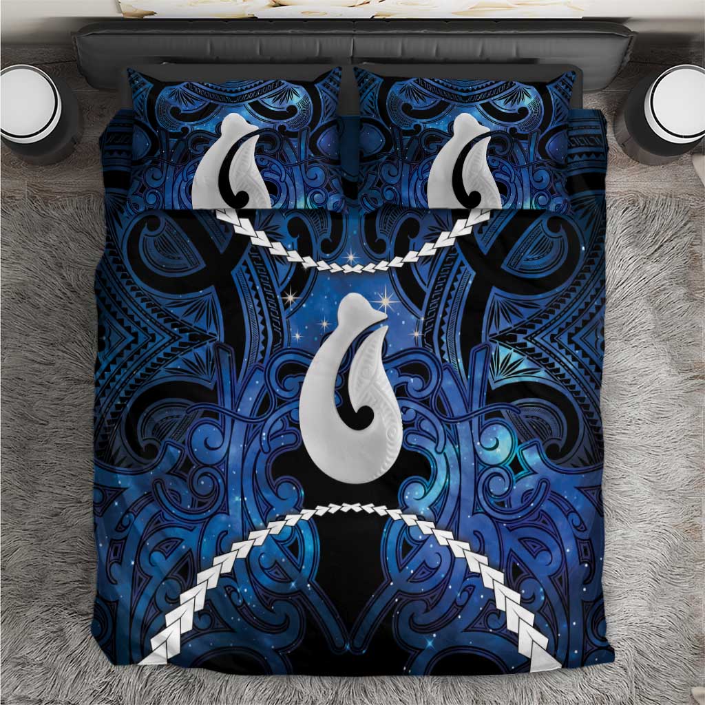 Maori Matariki Hei Matau Bedding Set Maori Kowhaiwhai Pattern Galaxy