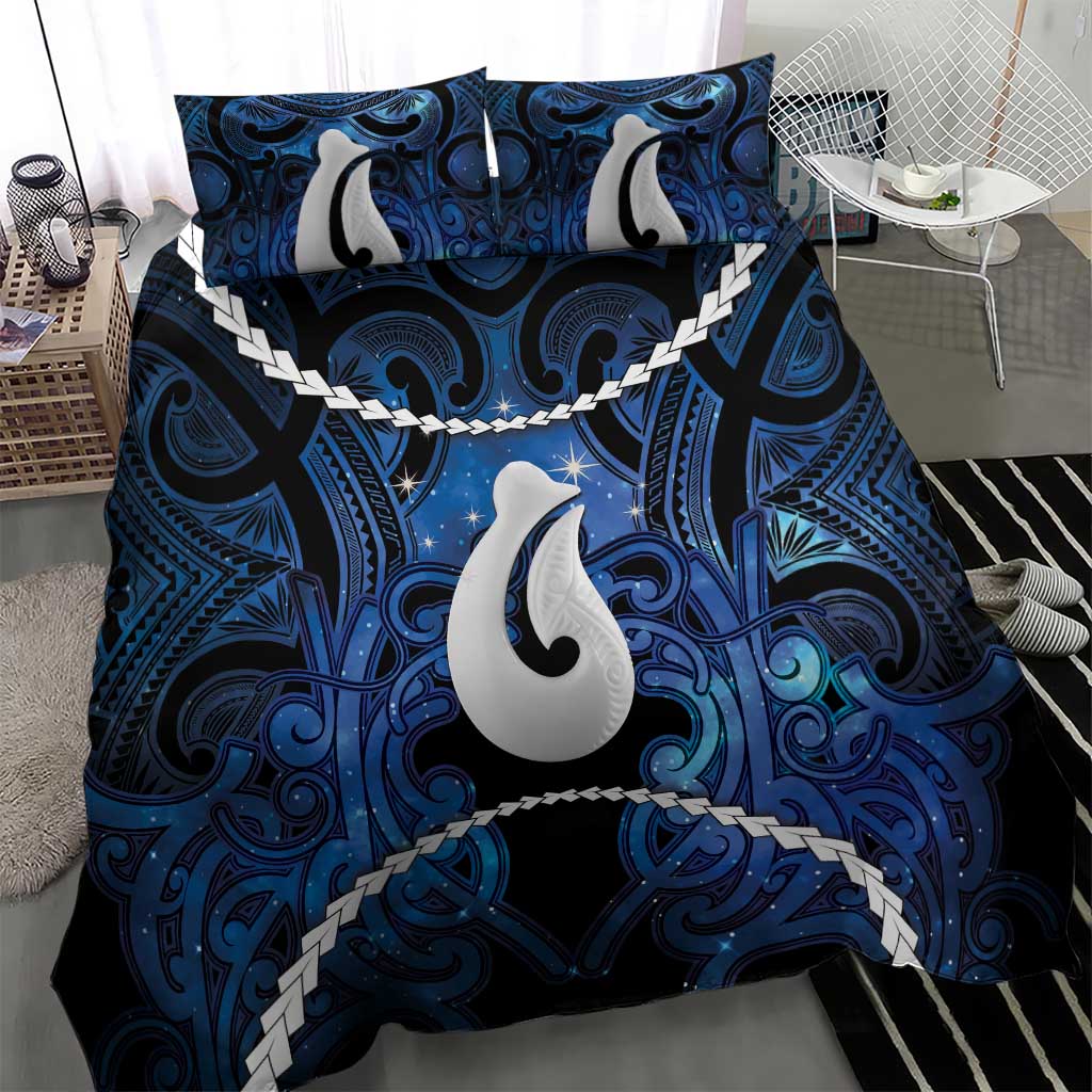 Maori Matariki Hei Matau Bedding Set Maori Kowhaiwhai Pattern Galaxy