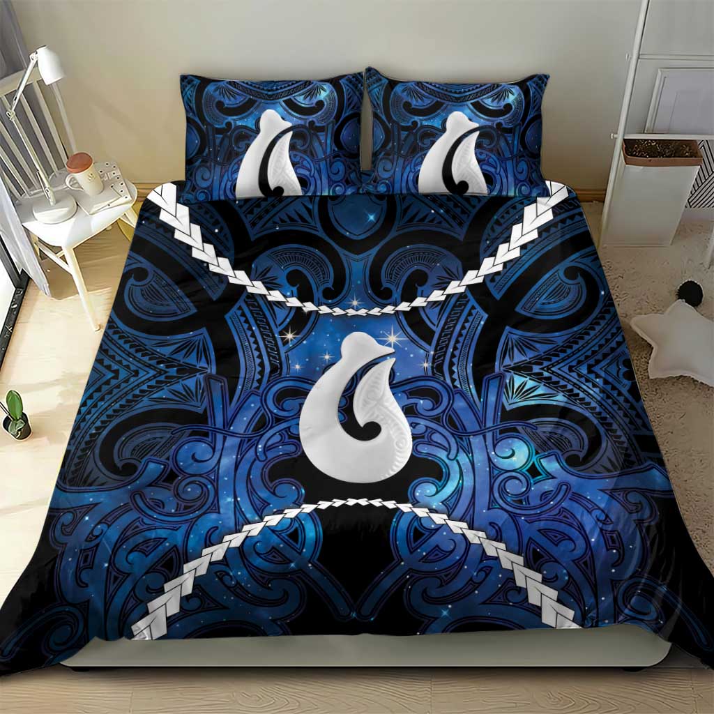 Maori Matariki Hei Matau Bedding Set Maori Kowhaiwhai Pattern Galaxy