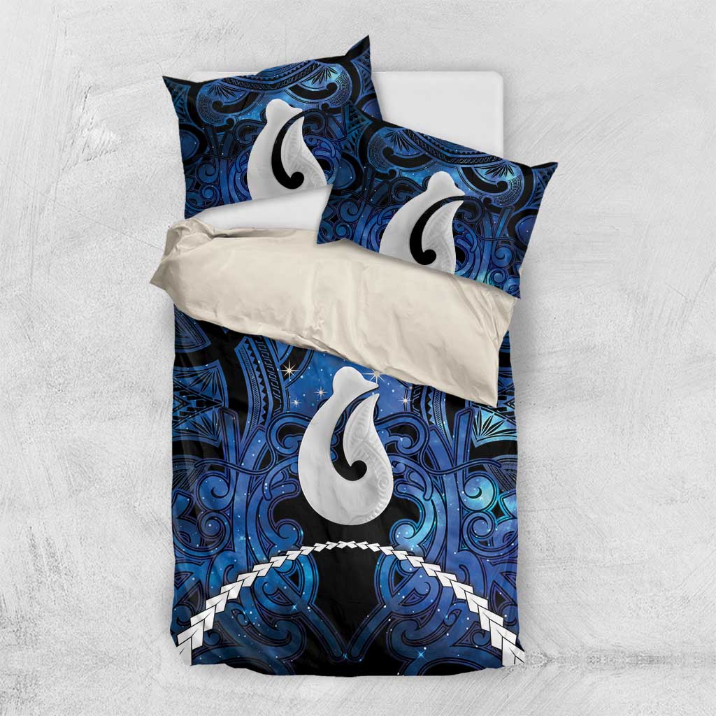 Maori Matariki Hei Matau Bedding Set Maori Kowhaiwhai Pattern Galaxy