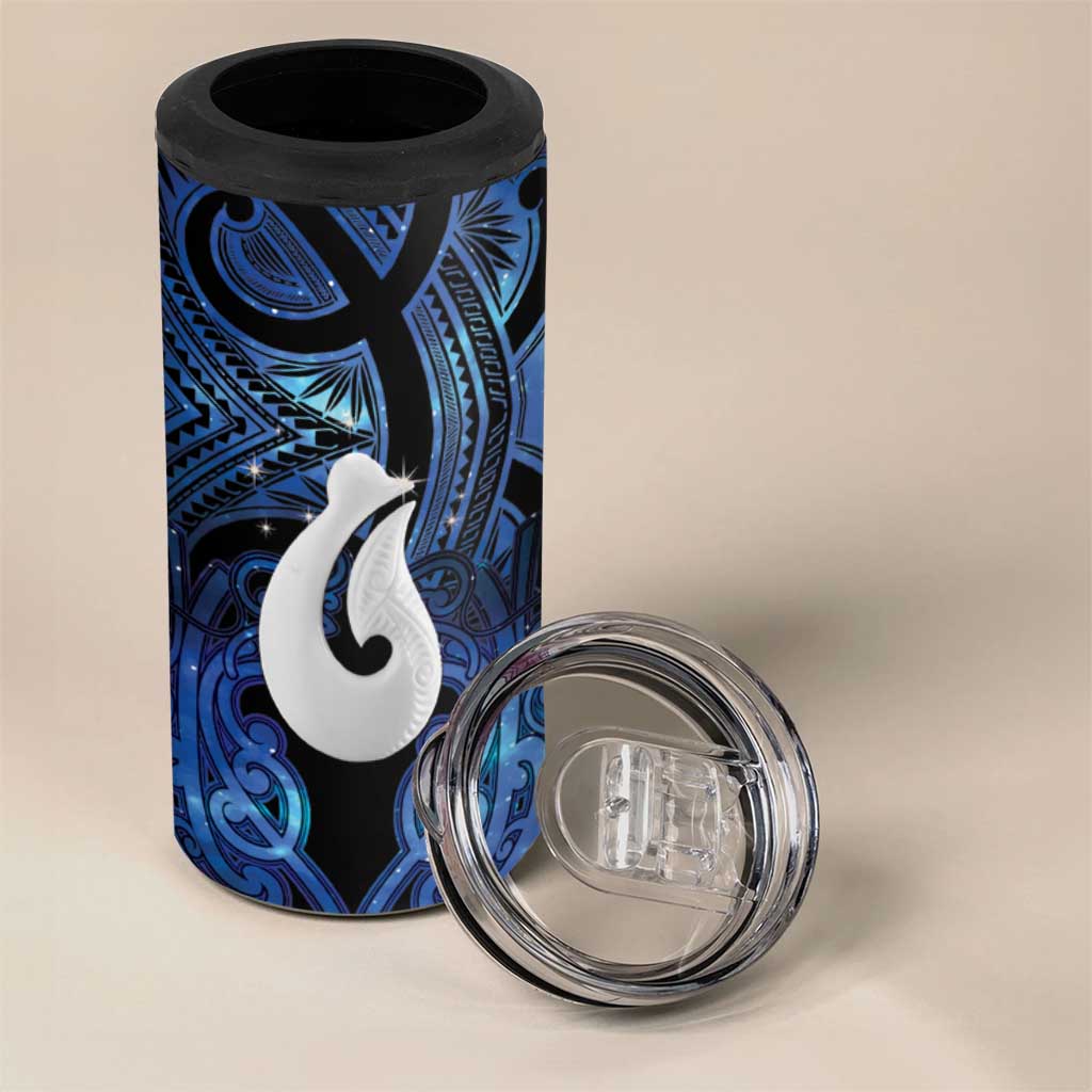 Personalized Maori Matariki Hei Matau 4 in 1 Can Cooler Tumbler Maori Kowhaiwhai Pattern Galaxy