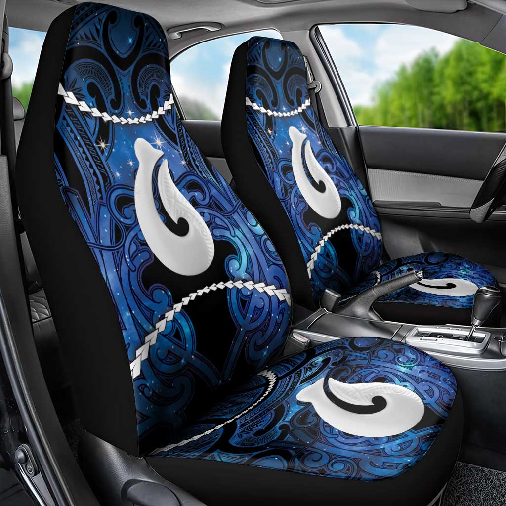 Maori Matariki Hei Matau Car Seat Cover Maori Kowhaiwhai Pattern Galaxy LT01 - Polynesian Pride