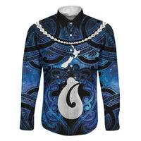 Personalized Maori Matariki Hei Matau Family Matching Off Shoulder Short Dress and Hawaiian Shirt Maori Kowhaiwhai Pattern Galaxy