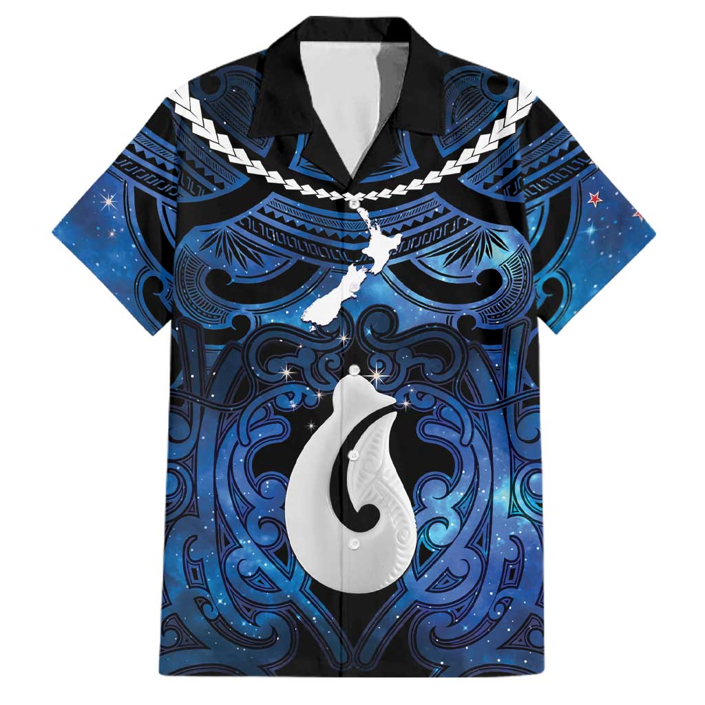 Personalized Maori Matariki Hei Matau Family Matching Tank Maxi Dress and Hawaiian Shirt Maori Kowhaiwhai Pattern Galaxy